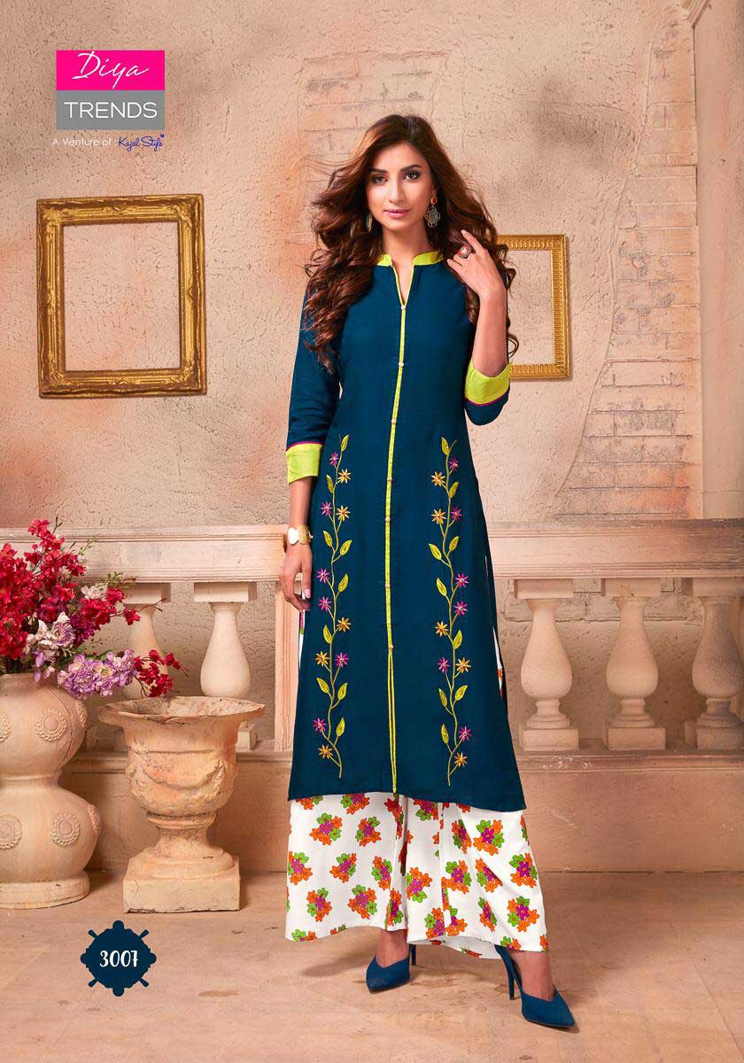 Biba's Vol-3 Diya Trends Rayon Palazzo Kurti Biba's Vol-3 Diya Trends Rayon Palazzo Kurti